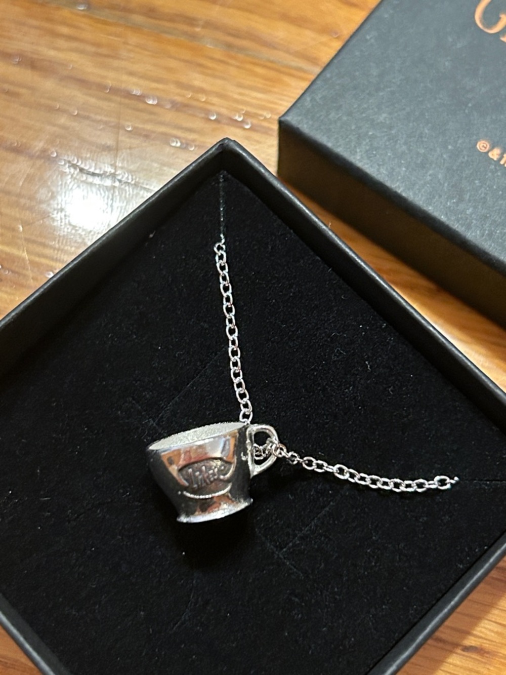 Gilmore Girls official “Luke’s diner” S925 sterling silver heart mug necklace